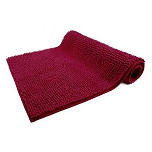 WohnDirect - Badteppich Badematte PARIS Badematten 1 ct Dunkelrot (24.99 € / 1 ct)