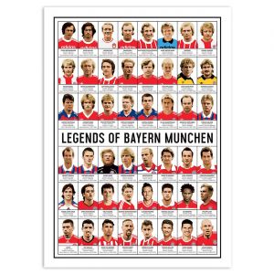 Wall Editions Poster Legends of Bayern Munchen Olivier Bourdereau multicolore - 30x40 cm