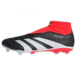 Adidas Chaussure de football Predator League sans lacets Terrain souple - Core Black / Cloud White / Solar Red, Core Black / Cloud White / Solar Red - Taille 44 2/3