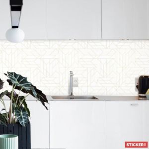 Stickerdecofr - Crédence Adhésive Art Déco Géométrique 100 x 60 cm