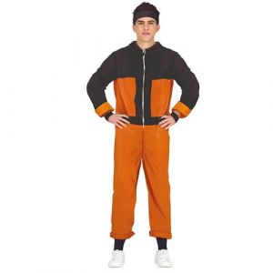 Déguisement ninja combinaison orange noir ado - 14/16 ans - orange - guirca 77896