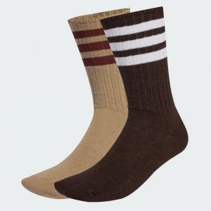 Adidas Originals Ribbed Crew Socks 2-Pack, Brown - Taille 37 - 39