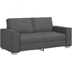 VidaXL Canapé Loveseat 180 cm avec coussin Gris Faux cuir