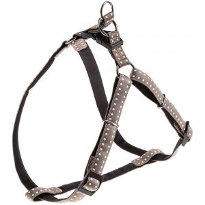 Ferplast CRICKET P Harnais en nylon pour chiens, disponible en différentes couleurs et tailles. Variante LARGE - Mesures: A=B 54.5-77.5 cm 20 mm - Taupe