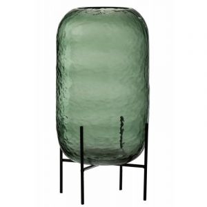 Vase Design sur Pied "Irr&eacute;gulier" 30cm Vert Prix