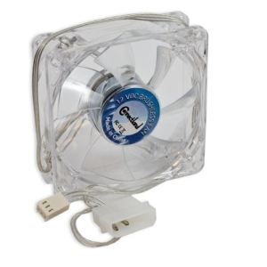 Image de ConnectLand VEN-B-8x8-LED-BL - Ventilateur PC LED 80 mm