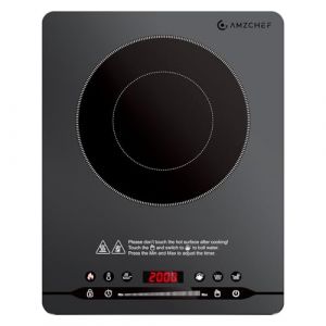 Plaque Induction AMZCHEF 2000W Portable 1 Feu Silencieuse 9 Niveaux de Puissance