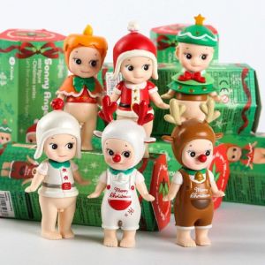 Figurines De Noël En Pvc Pour Enfants, 6 Pièces, Mini Sonny Angel, Série De Noël, Mignon, Action, Modèle De Collection, Cadeau, Jouet Amusant