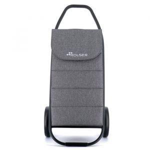 Rolser COM8 TWEED POLAR - Chariot de course - 2 roues - Gris - Design contemporain et chic, structure solide, grande capacité - Idéal pour transporter vos courses