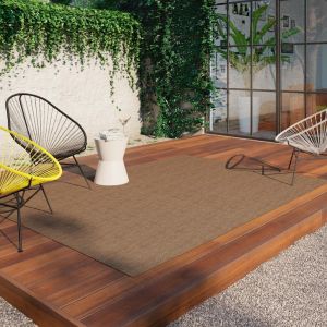 Image de Unamourdetapis Tapis ext&eacute;rieur kilim 80x150 marron rectangle stalow 5