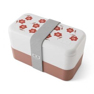 monbento Lunch box rectangle 2x500ml rose poppy
