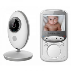 Esperanza EHM003 Caméra de Surveillance Bébé CMOS 2.4" LCD Blanc