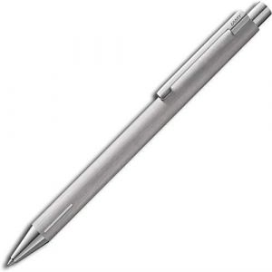 Lamy Econ brushed - stylo à bille avec corps en acier inoxydable - clip courbé distinctif et zone de préhension innovante - avec recharge grande capacité M 16 en largeur de trait M en noir