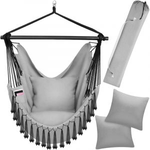 TecTake Fauteuil suspendu Malika, style boho, capacité de charge 150 kg