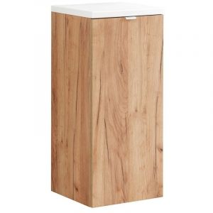 Meublorama - Meuble de rangement nalya 80 cm – Chêne clair – Élément suspendu pour salle de bain