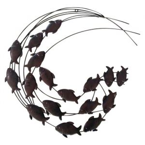 Signes Grimalt Ornement mural décoratif en forme de poisson pour jardin et terrasse, style moderne et élégant, parfait pour décorer les espaces