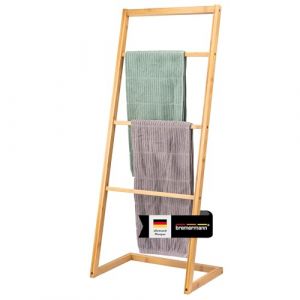 Bremermann Porte-serviettes 4 barres porte-serviettes &eacute;chelle porte-serviettes bambou