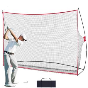 VEVOR Filet d'Entra&icirc;nement au Golf 329x217 cm, Filet de Frappe de Golf pour Ext&eacute;rieur Int&eacute;rieur, avec Cadre en Fibre de Verre Solide et Sac de Transport, Mat&eacute;riels d&rsquo;Entra&icirc;nement pour Amateurs de Golf