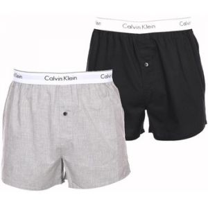 Image de Calvin Klein Boxers / Caleçons Jeans Homme 2 Pack Logo Slim Fit Boxers, Multicolore