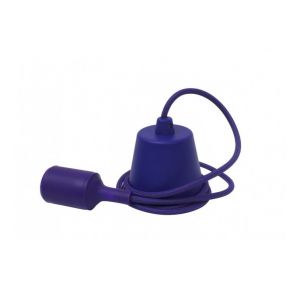 Ecolife Suspension E27 - Câble textile Déco douille Violet -