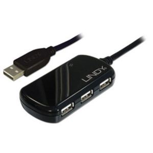 Image de Lindy 42781 - Rallonge active USB 2.0 Pro + hub 8m