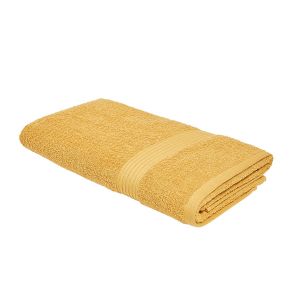 Today Drap de bain uni en Coton Jaune 70x130 cm