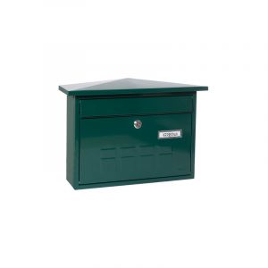 ARREGUI Deco E5703 Bo&icirc;te aux Lettres Individuelle en Acier, Taille M (Courrier Format A4, Magazine), Bo&icirc;te aux Lettres Murale au Fond &Eacute;troit, Anti-Pluie, Facile &agrave; Installer, Vert
