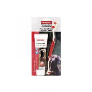 Beaphar 16012 Dentifrice & Brosse à dents,Rouge