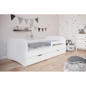 Lit Babydreams Blanc Sans Motif Sans Tiroir, Matelas 140/70
