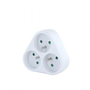 Chacon Triplite Domino Blanc - 3 x 16 A