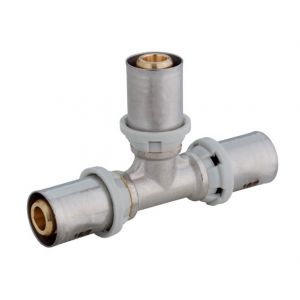 Arcanaute Raccord multicouche &agrave; sertir TH - T&eacute; &eacute;gal &Oslash;26x3,0