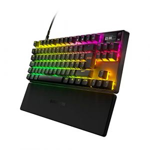 SteelSeries Apex Pro TKL (2023) - Clavier mécanique gaming - Clavier le plus rapide au monde - Actionnement ajustable - Format TKL adapté à l’esport - Écran OLED - Disposition en français (AZERTY)