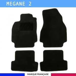 Tapis de voiture - Sur Mesure pour megane 2 (2002 - 2011) - 4 pièces - Tapis de sol antidérapant pour automobile