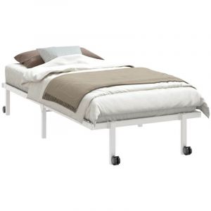 VidaXL Cadre de lit sans matelas pliable blanc 90x200 cm acier