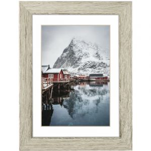 Hama Oslo pin gris 20x30 bois + passepartout 175943