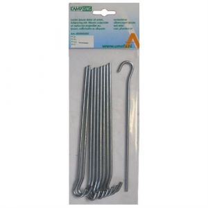 Campking 10x Stylo Aluminium Moulu Ouvert 24cm