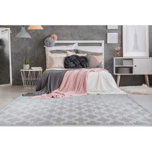 Arte Espina Paris Prix - Tapis Vintage Fait Main monroe I Gris Bleu 120 X 170 Cm