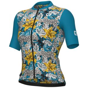 Al&eacute; Cycling Hibiscus SS Jersey Women, bleu XL Maillots route