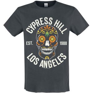 T-Shirt Manches courtes de Cypress Hill - Amplified Collection - Floral Skull - S à 3XL - pour Homme - anthracite