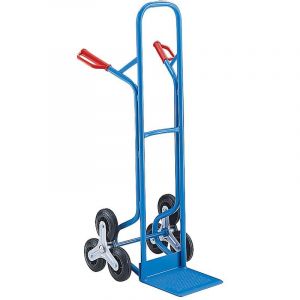 Certeo EUROKRAFT Diable pour escaliers - en acier, force 200 kg avec poignées - Diable Diable pour charges fragiles Diable pour escaliers