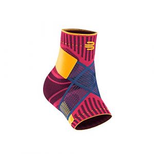 Bauerfeind Chevillère « Ankle Support » unisexe, 1 bandage pour le sport comme le football, le fitness et le jogging, pas de torsion grâce à la cheville, rose, L