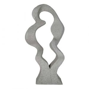 Pt' Statue en r&eacute;sine Art wave gris