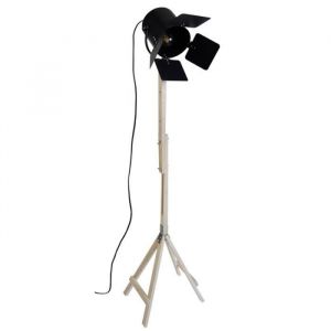 Image de Tosel Lampadaire cinéma Bolywood 150 cm E27 40W noir