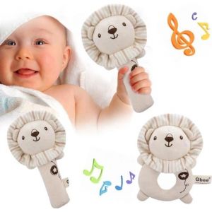 2 Pièces Bébé Jouet Hochet, Hochet Bébé En Coton Bio, Hochet Jouets Avec Cloche, Jouet Ducatif Cadeau Pour Bébé Nouveau-Né,