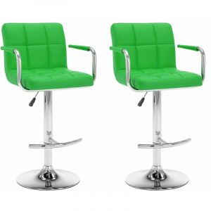 Image de VidaXL Tabourets de Bar Similicuir 2 pcs Vert Modèle 1