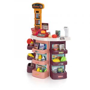 Supermarché Jouet Robincool Market 51x27x78 cm avec Balance Scanner avec Son et Lumière Accessoires Inclus