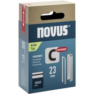Novus Tools 042-0803 Agrafes à couronne étroite type 4, gris, 23 mm