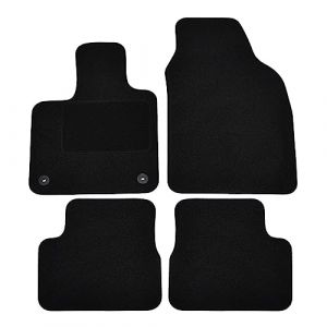 Tapis de sol - Fiat - 500e - Velours noir - 4 pièces - Antidérapant - Sur mesure