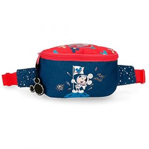 Mickey on T Moon Sac Banane en Polyester Bleu 27 x 11 x 6,5 cm