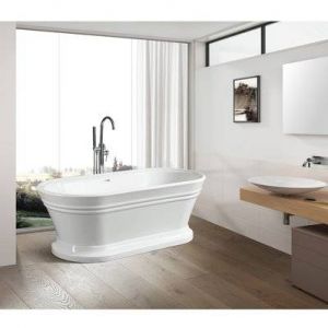 Stano Baignoire îlot design ovale SEATTLE blanche 170 cm